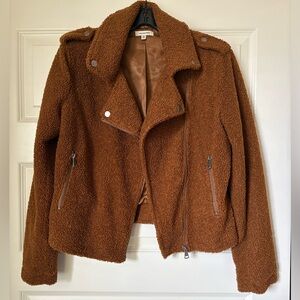 Max Studio Tan Teddy Jacket